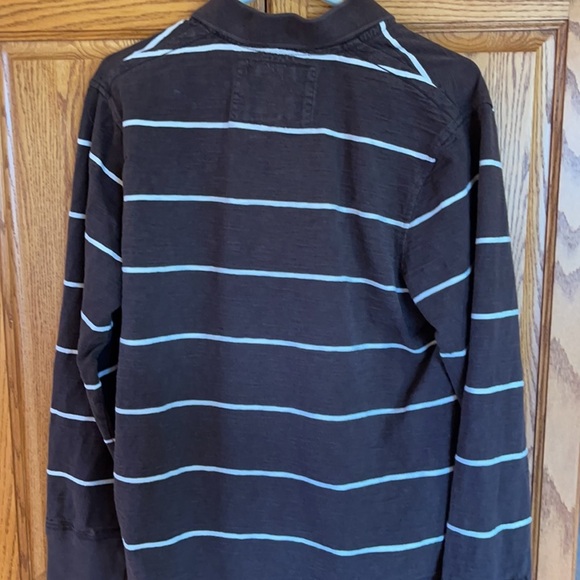 Brn/wht striped American Eagle long sleeve size L - Picture 3 of 4